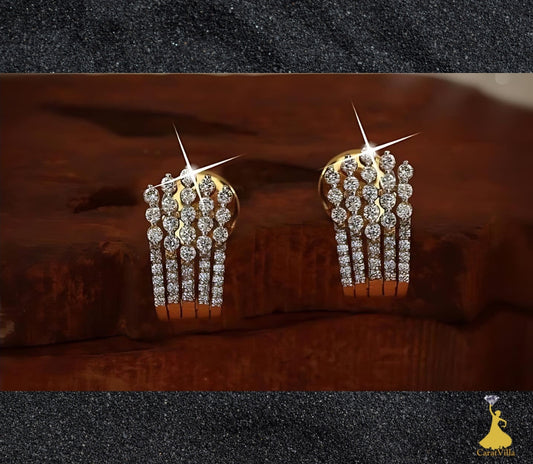 Glittering Chandelier Diamond Earrings