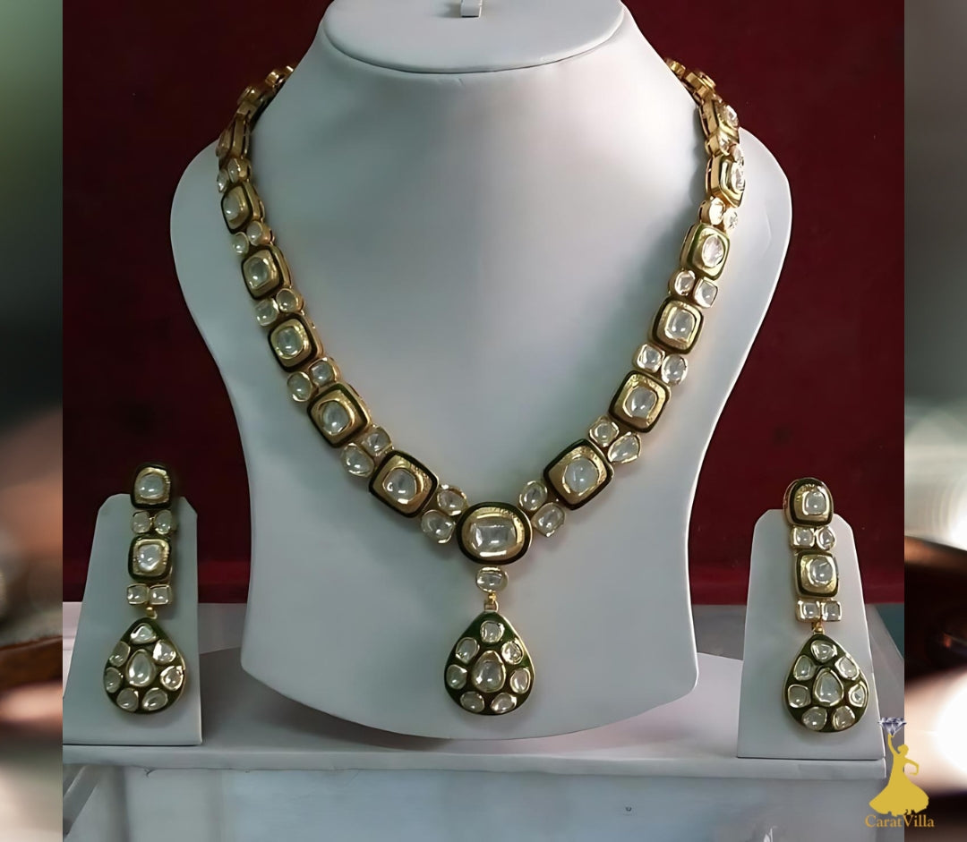 Polki Diamond Regal Heritage Necklace Set